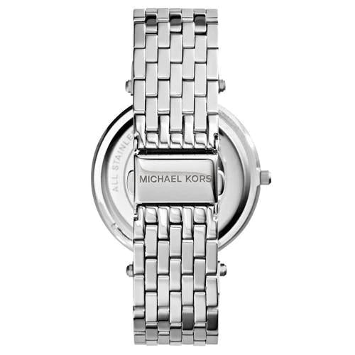Michael Kors Darci Orange Dial Silver Stainless Steel Strap Watch for Women - MK3218