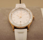 Michael Kors Runway Quartz White Dial White Rubber Strap Watch For Women - MK6853