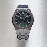 Audemars Piguet Royal Oak 50th Anniversary Green Dial Silver Steel Strap Watch for Men - 15510ST.OO.1320ST.04