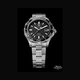 Tag Heuer Aquaracer Caliber 5 Automatic Black Dial Silver Steel Strap Watch for Men - WAK2110.BA0830