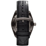 Emporio Armani Franco Black Dial Black Leather Strap Watch For Men - AR0368