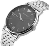 Emporio Armani Kappa Quartz Grey Dial Silver Mesh Bracelet Watch For Men - AR11068