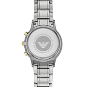 Emporio Armani Renato Chronograph Silver Dial Two Tone Steel Strap Watch For Men - AR11076