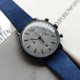 Emporio Armani Aviator Quartz Grey Dial Blue Fabric Strap Watch For Men - AR11144