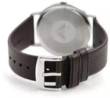 Emporio Armani Kappa Quartz Black Dial Brown Leather Strap Watch For Men - AR11153