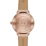Emporio Armani Modern Silver Dial Pink Leather Strap Watch for Women - AR11160