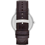 Emporio Armani Renato Quartz Black Dial Brown Leather Strap Watch For Men - AR11187