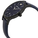 Emporio Armani Renato Quartz Blue Dial Blue Leather Strap Watch For Men - AR11190