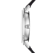 Emporio Armani Ruggero Black Dial Black Leather Strap Watch for Men - AR11193