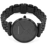 Emporio Armani Gianni T Bar Analog Black Dial Black Steel Strap Watch For Men - AR11299