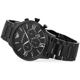 Emporio Armani Giovanni Chronograph Black Dial Black Steel Strap Watch For Men - AR11349