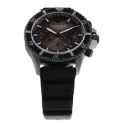 Emporio Armani Diver Chronograph Black Dial Black Silicone Strap Watch For Men - AR11515