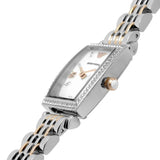 Emporio Armani Gianni T Bar White Mother Of Pearl Dial Two Tone Steel Strap Watch For Women - AR11519