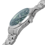 Emporio Armani Chronograph Green Dial Silver Steel Strap Watch For Men - AR11480