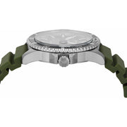 Emporio Armani World Explorer Green Dial Green Silicone Strap Watch for Men - AR11638