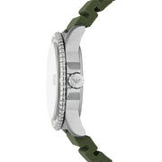 Emporio Armani World Explorer Green Dial Green Silicone Strap Watch for Men - AR11638