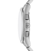 Emporio Armani Ruggero Chronograph Black Dial Silver Steel Strap Watch for Men - AR11691