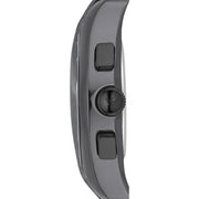 Emporio Armani Valente Large Chronograph Black Dial Black Silicone Strap Watch for Men - AR1430