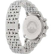Emporio Armani Gianni Chronograph Blue Dial Silver Steel Strap Watch For Men - AR1648