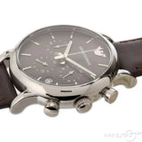 Emporio Armani Classic Chronograph Brown Dial Brown Leather Strap Watch For Men - AR1734