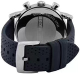 Emporio Armani Luigi Chronograph Blue Dial Black Leather Strap Watch For Men - AR1736