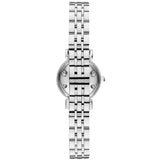 Emporio Armani Classic Gianni T Bar Crystals Pink Dial Silver Steel Strap Watch For Women - AR1781