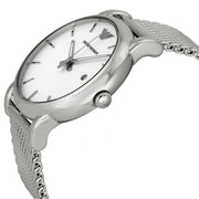 Emporio Armani Luigi White Dial Silver Mesh Strap Watch for Men - AR1812