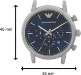 Emporio Armani Luigi Chronograph Quartz Blue Dial Blue Nylon Strap Watch For Men - AR1949