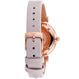 Emporio Armani Gianni T Bar Mother Of Pearl Pink Dial Pink Leather Strap Watch For Women - AR1958