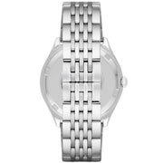 Emporio Armani Zeta Black Dial Silver Steel Strap Watch for Men - AR1977