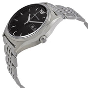 Emporio Armani Zeta Black Dial Silver Steel Strap Watch for Men - AR1977