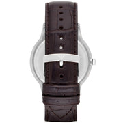 Emporio Armani Renato Large Black Dial Brown Leather Strap Watch for Men - AR2480