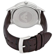 Emporio Armani Renato Large Black Dial Brown Leather Strap Watch for Men - AR2480