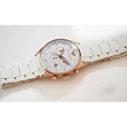 Emporio Armani Sportivo Chronograph White Dial White Rubber Strap Watch For Men - AR5919