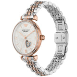 Emporio Armani Meccanico Automatic Mother of Pearl Dial Two Tone Steel Strap Watch For Women - AR60049