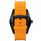 Emporio Armani Sportivo Quartz Black Dial Orange Rubber Strap Watch For Men - AR6046