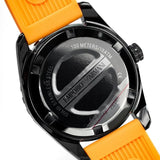 Emporio Armani Sportivo Quartz Black Dial Orange Rubber Strap Watch For Men - AR6046