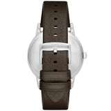 Emporio Armani Kappa Quartz White Dial Brown Leather Strap Watch For Men - AR80006