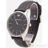 Emporio Armani Renato Analog Black Dial Black Leather Strap Watch For Men - AR8035