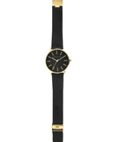 Armani Exchange Lola Three Hand Black Dial Black Mesh Strap Watch For Women - AX5548