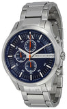 Armani Exchange Hampton Chronograph Blue Dial Silver Steel Strap Watch For Men - AX2155