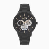 Armani Exchange Cayde Chronograph Black Dial Black Steel Strap Watch for Men - AX2748