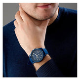 Armani Exchange Outerbanks Chronograph Blue Dial Blue Silicone Strap Watch For Men - AX1327