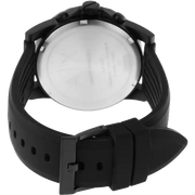 Armani Exchange Outerbanks Chronograph Black Dial Black Silicone Strap Watch For Men - AX1343