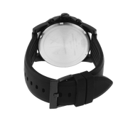 Armani Exchange Outerbanks Chronograph Black Dial Black Silicone Strap Watch For Men - AX1343