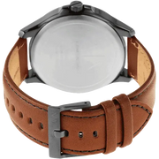 Armani Exchange Hampton Chronograph Grey Dial Brown Leather Strap Watch For Men - AX2414