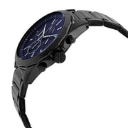 Armani Exchange Drexler Chronograph Black Dial Black Steel Strap Watch For Men - AX2639