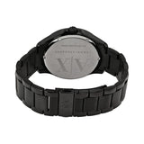 Armani Exchange Hampton Chronograph Black Dial Black Steel Strap Watch For Men - AX2150