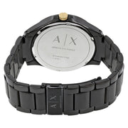 Armani Exchange Hampton Chronograph Black Dial Black Steel Strap Watch For Men - AX2121