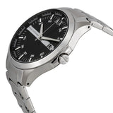 Armani Exchange Hampton Chronograph Black Dial Silver Steel Strap Watch For Men - AX2103